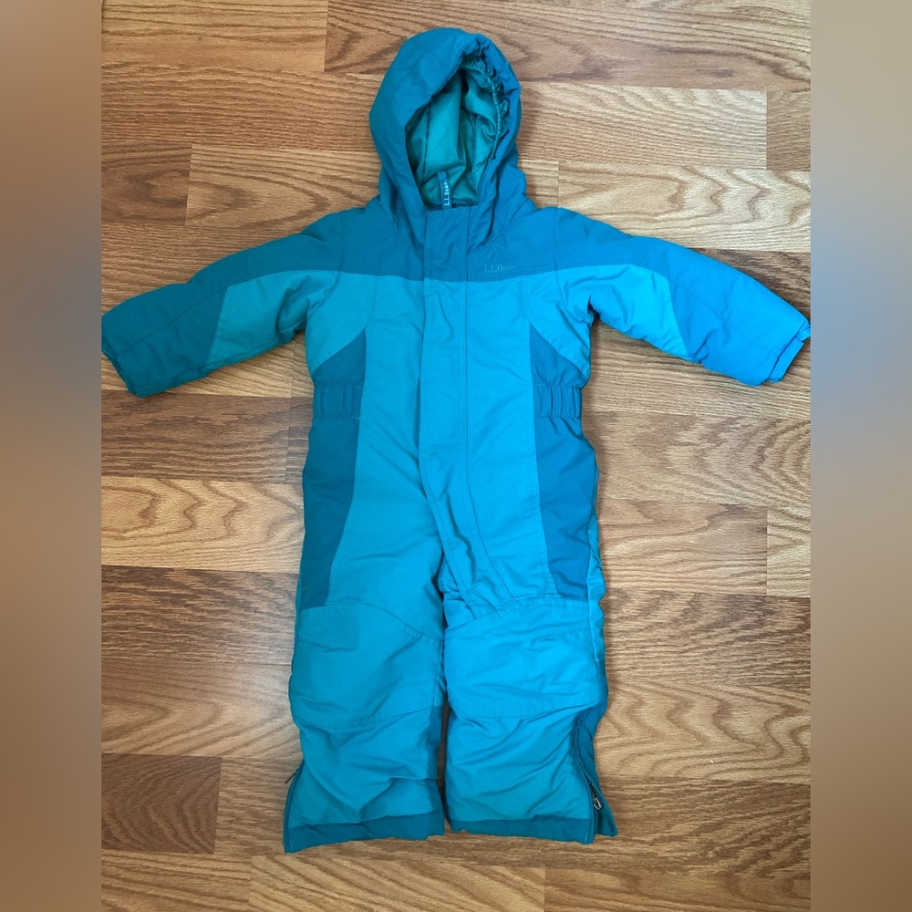 Teal L.L. Bean Toddler Cold Buster Snowsuit, 2T